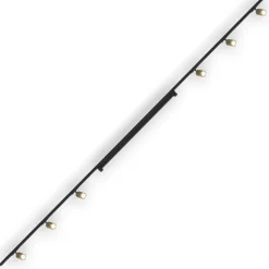 Sistema illuminazione a binario 300cm nero oro led 40w 3000k