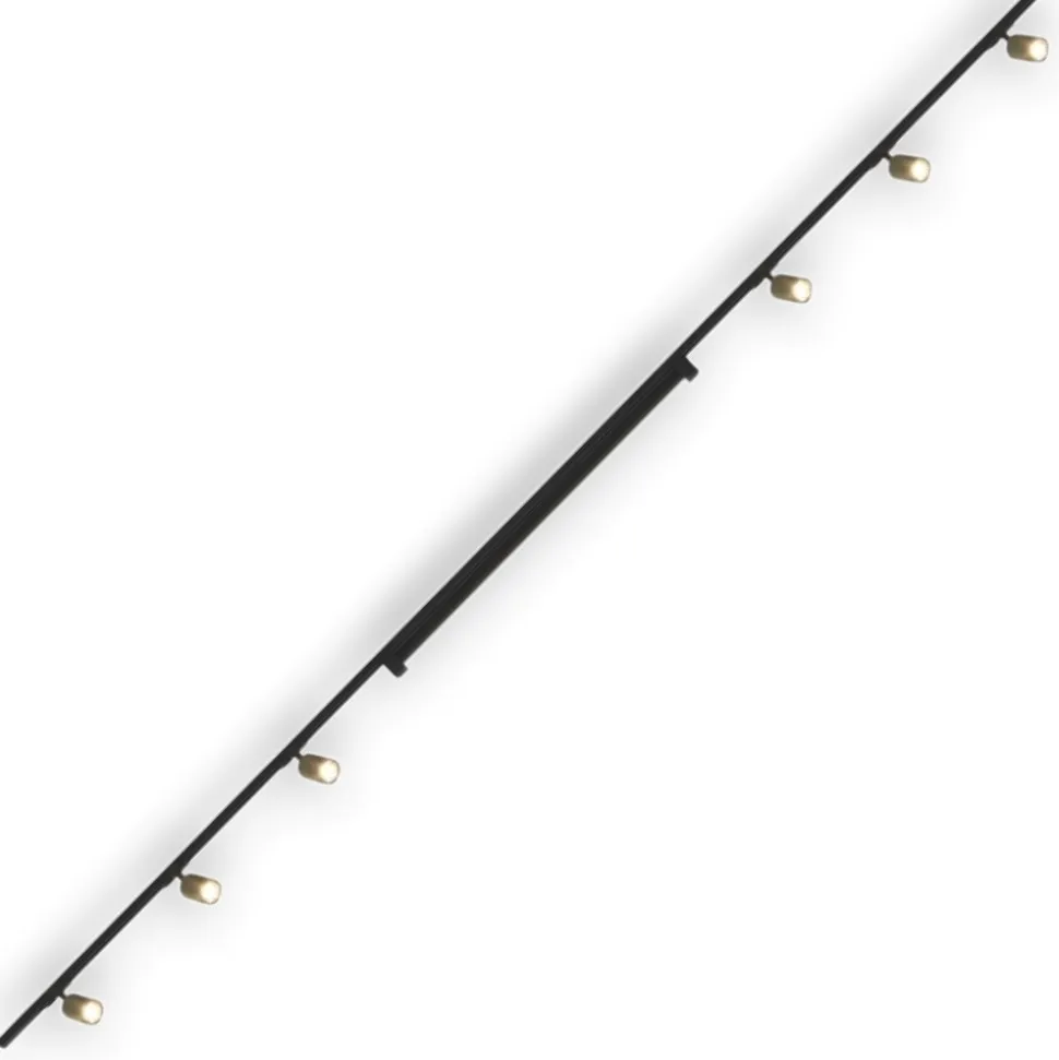 Sistema illuminazione a binario 300cm nero oro led 40w 3000k