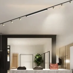 Sistema illuminazione a binario 300cm nero oro led 40w 3000k