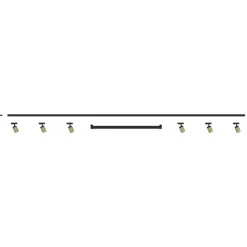 Sistema illuminazione a binario 300cm nero oro led 40w 3000k