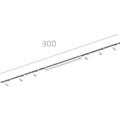 Sistema illuminazione a binario 300cm nero oro led 40w 3000k