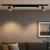 Sistema luci a binario binario led modulo nero 28w 3000k con spot orientabili