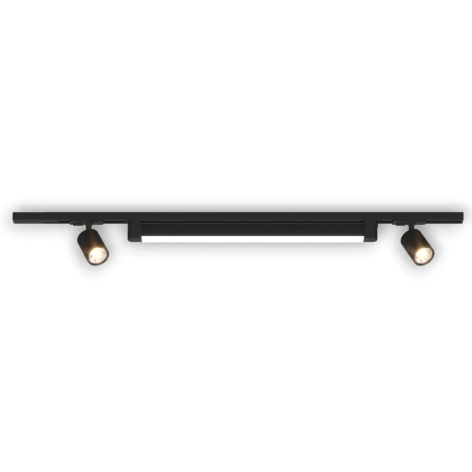 Sistema luci a binario binario led modulo nero 28w 3000k con spot orientabili