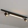 Sistema luci a binario led 28w 4000k con spot nero monofase