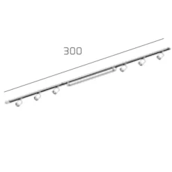 Sistema luci a binario modulo led 40w 4000k con spot monofase