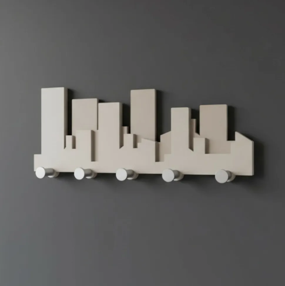 Skyline appendiabiti moderno legno tortora