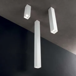 Sky pl1 h75 idea lux faretto squadrato da soffitto led 5w 3000k bianco