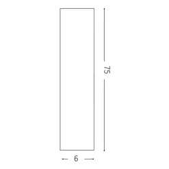 Sky pl1 h75 idea lux faretto squadrato da soffitto led 5w 3000k bianco