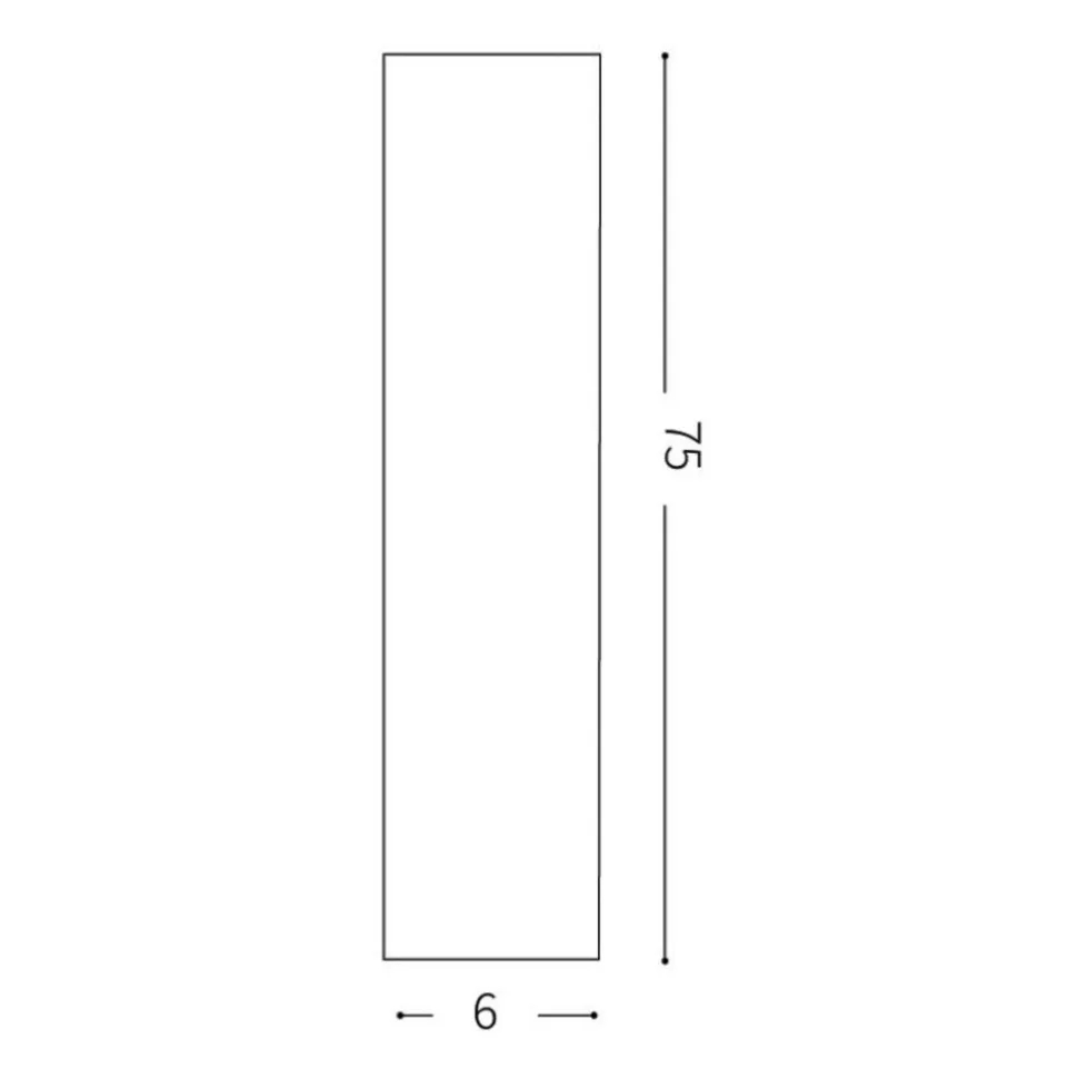Sky pl1 h75 idea lux faretto squadrato da soffitto led 5w 3000k bianco