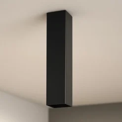 Sky pl1 ideal lux faretto da soffitto nero quadrato