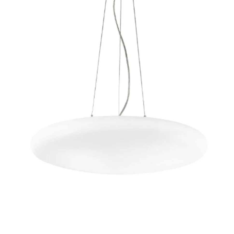 Smarties sp5 d60 lampadario per camera da letto vetro bianco ideal lux
