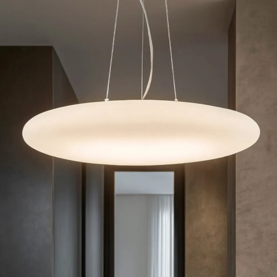 Smarties sp5 d60 lampadario per camera da letto vetro bianco ideal lux