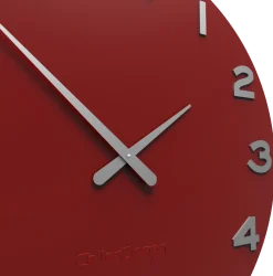 Smarty number orologio moderno da parete rotondo legno colore rubino