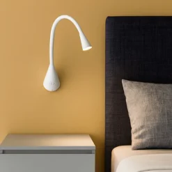 Snake linea light w1 applique led 2w 3000k con interruttore orientabile
