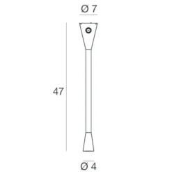 Snake linea light w1 applique led 2w 3000k con interruttore orientabile