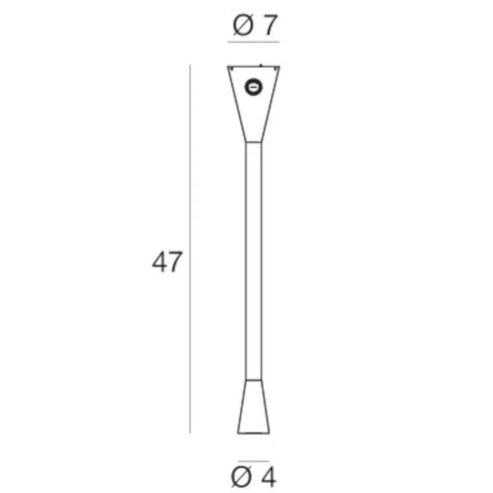 Snake linea light w1 applique led 2w 3000k con interruttore orientabile
