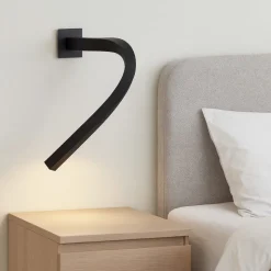Snake w2 linea light applique led 1,5w 3000k nero orientabile