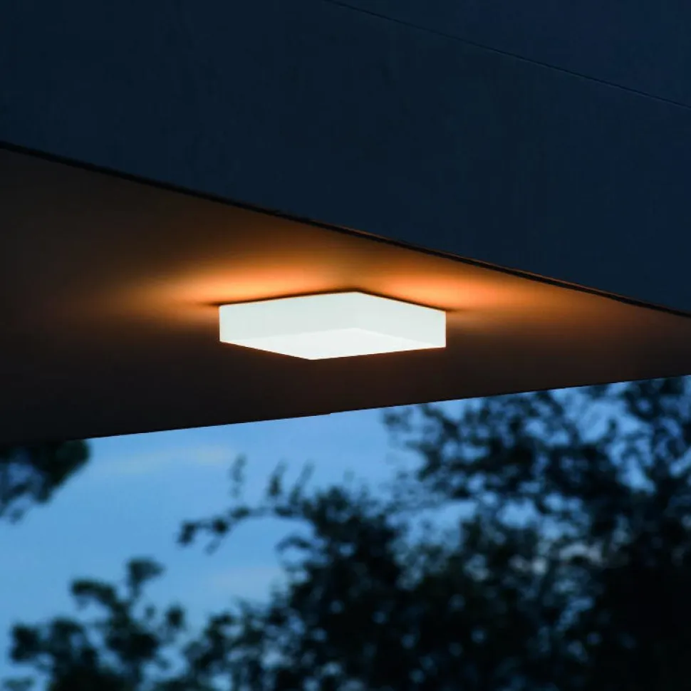 Snow pl 3000k ideal lux plafoniera da esterno quadrata led 3000k ip65