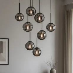 So-jewel-8 nero ondaluce lampadario moderno nero