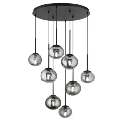 So-jewel-8 nero ondaluce lampadario moderno nero