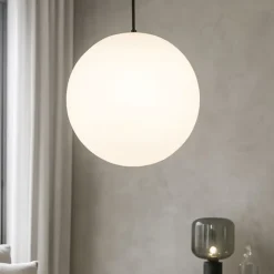 Sole sp1 d50 ideal lux lampadario da cucina boccia sfera bianca