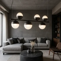So mali nero ondaluce lampadario led moderno