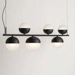 So mali nero ondaluce lampadario led moderno