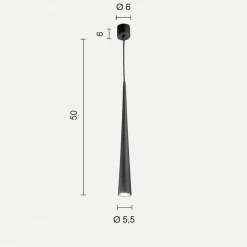 So noa 50cm ondaluce lampada sospensione oro opaco gu10