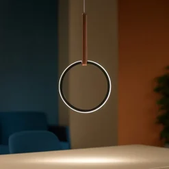 So regoli circle ondaluce lampada a sospensione led nero