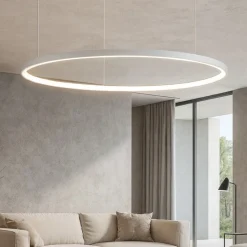So soel 80 bianco ondaluce lampadario cerchio led moderno