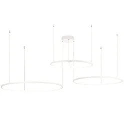 So soel 3 bianco ondaluce lampadario moderno cerchi led