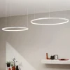 So soel 2 bianco ondaluce lampadario moderno cerchi led
