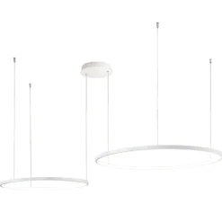 So soel 2 bianco ondaluce lampadario moderno cerchi led