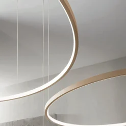 So soel 100 oro ondaluce lampadario moderno cerchio led