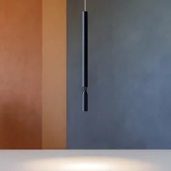 So tubic ondaluce lampada a sospensione per tavolo da pranzo cilindro nero led