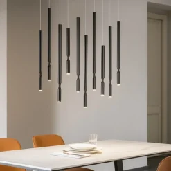So tubic 10 ondaluce lampadario multiple nero moderno