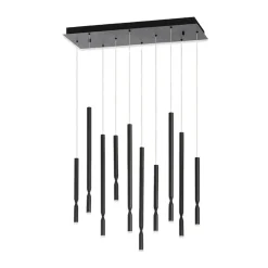So tubic 10 ondaluce lampadario multiple nero moderno