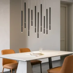 So tubic 10 ondaluce lampadario multiple nero moderno
