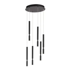 So tubic 6 ondaluce luce lampadario moderno nero 6 luci led
