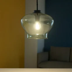 So verve 2 ondaluce lampada a sospensione vetro verde