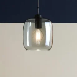 So verve 3 ondaluce lampada a sospensione vetro grigio fumo