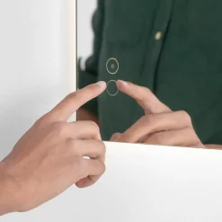 Specchiera da bagno rettangolare led touch 4000k antiappannamento