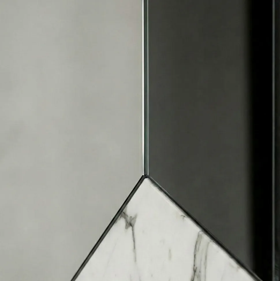 Specchio da parete 100cm design moderno per ingreso vetro marmo