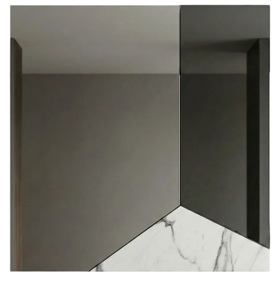 Specchio da parete 100cm design moderno per ingreso vetro marmo