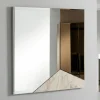 Specchio da parete 80cm quadrato vetro bronzo - marmo design