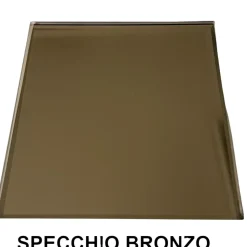 Specchio da parete 80cm quadrato vetro bronzo - marmo design