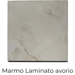 Specchio da parete 80cm quadrato vetro bronzo - marmo design