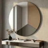 Specchio da parete 100cm rotondo per ingresso design moderno
