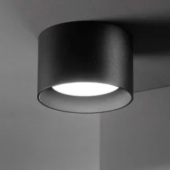 Spike pl1 nero ideal lux faretto da soffitto cilindro gx53 9w 3000k