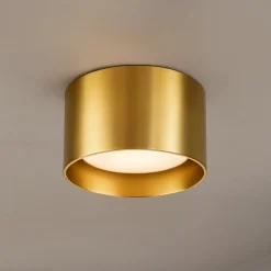 Spike pl1 ottone ideal lux faretto cilindro da soffitto oro gx53 9w 3000k